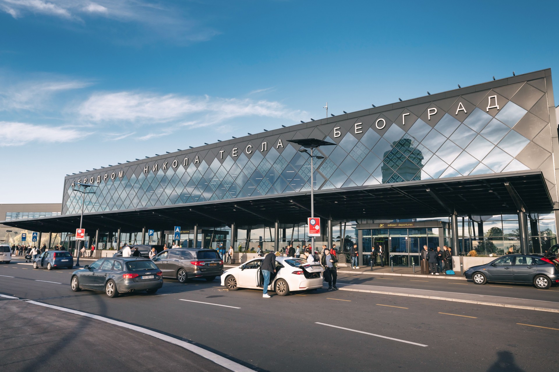 Nikola Tesla airport main terminal building