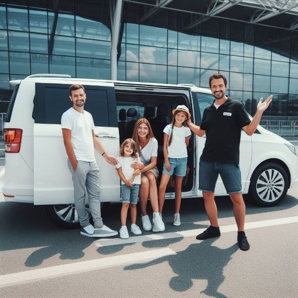 Familly pick up on belgrade airport mini van